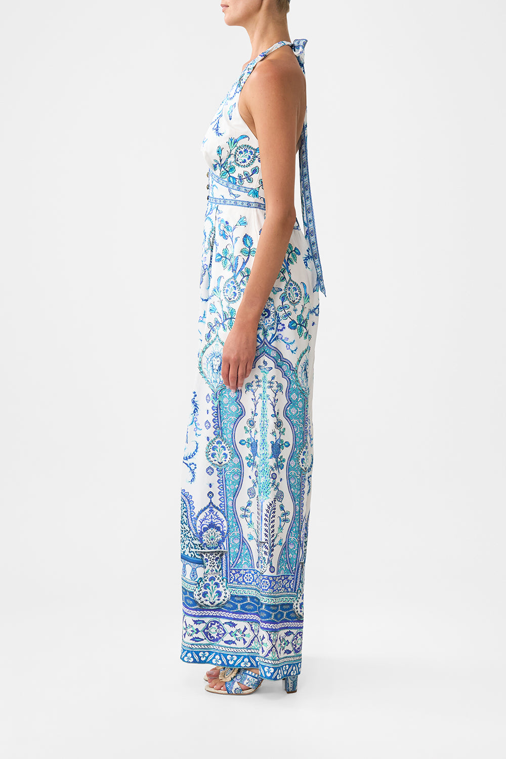 HALTERNECK JUMPSUIT WITH TIE NECK ISNIK LULLABY