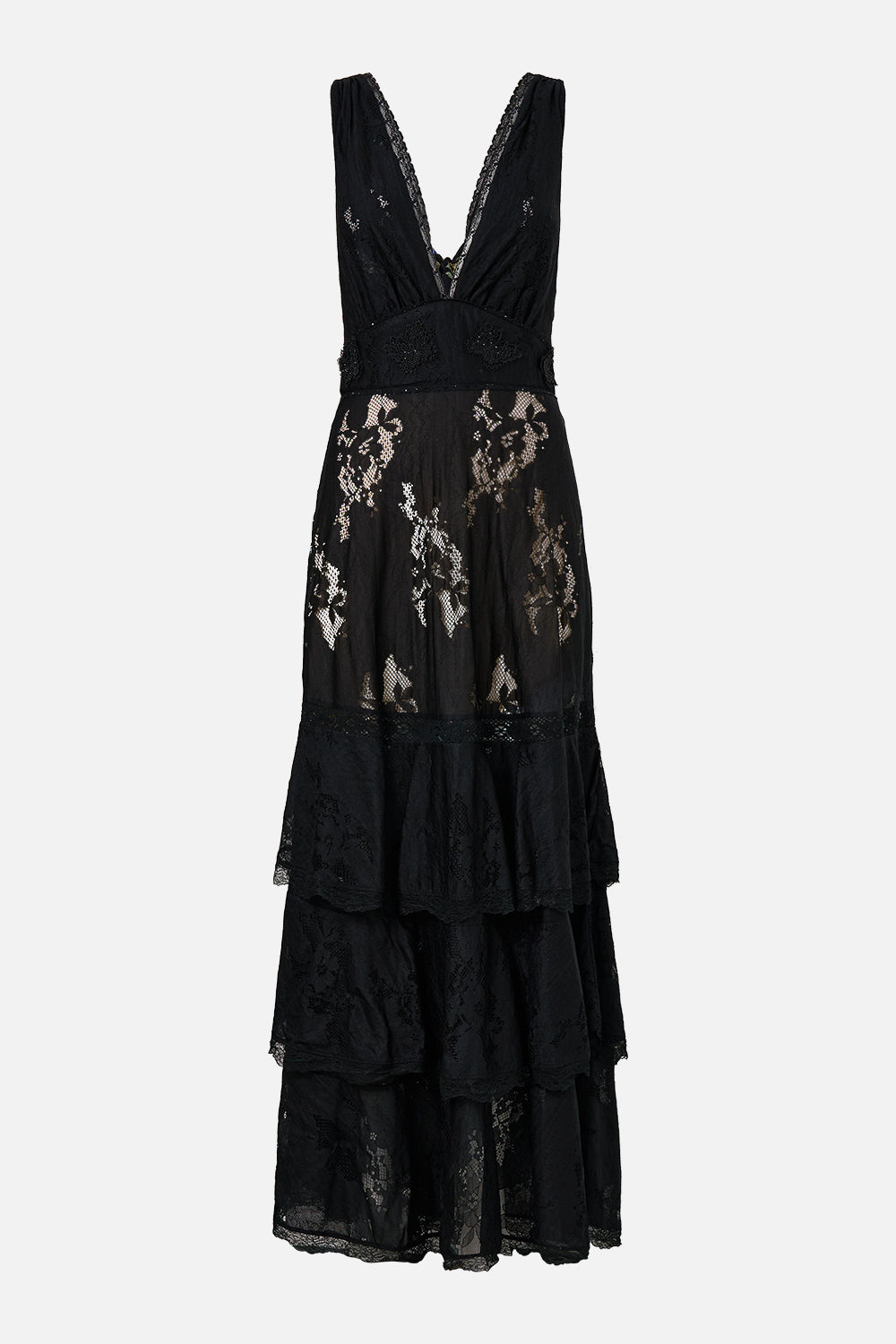 The CAMILLA TIERED RUFFLE HEM DRESS OTTOMAN ELEGANCE