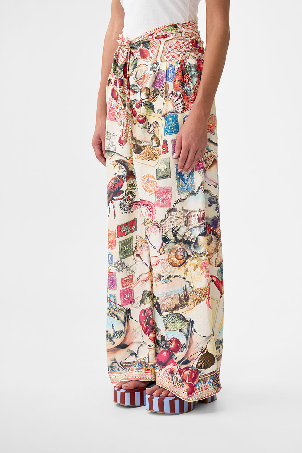 The CAMILLA RELAXED PANT WITH TIE FRONT NOTES FROM THE ROAD