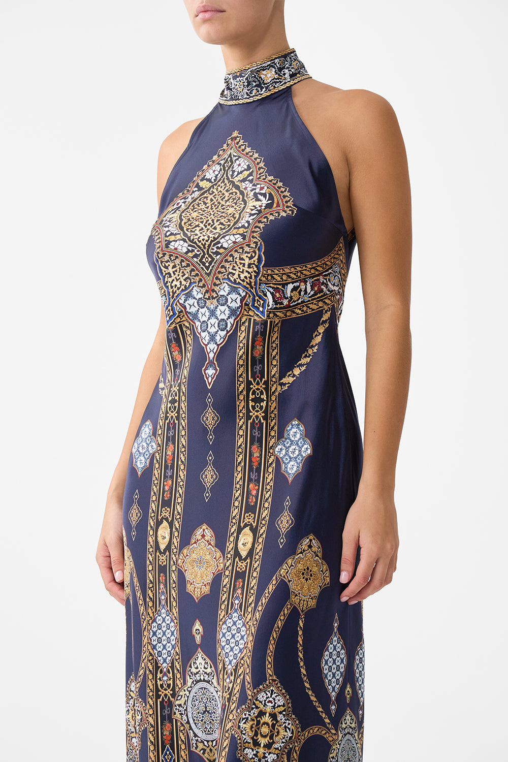 The CAMILLA HIGH NECK BIAS DRESS THE IMPERIAL GATE