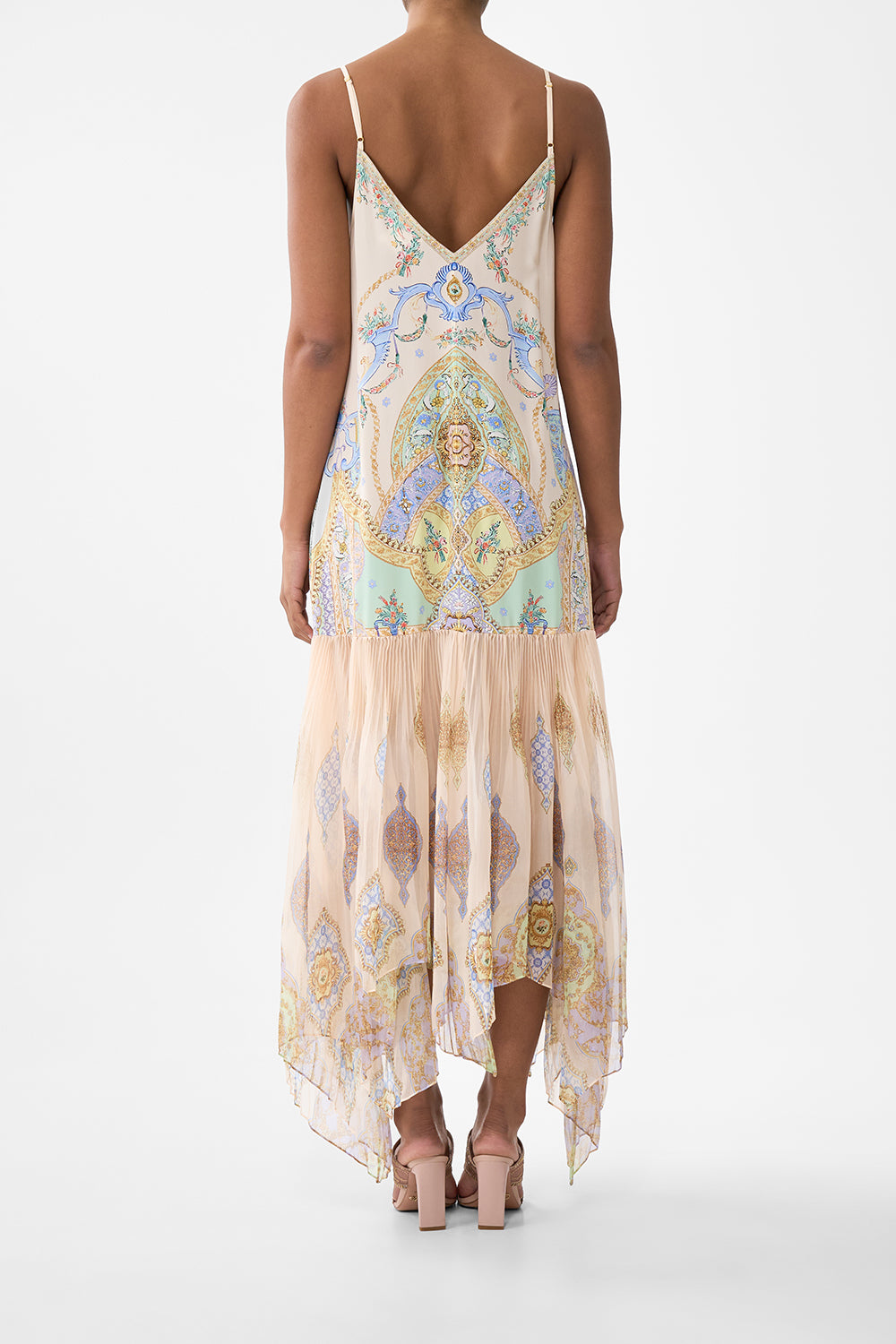 MINIMAL SLIP WITH PLEATED CHIFFON SKIRT EAST OF ISTANBUL