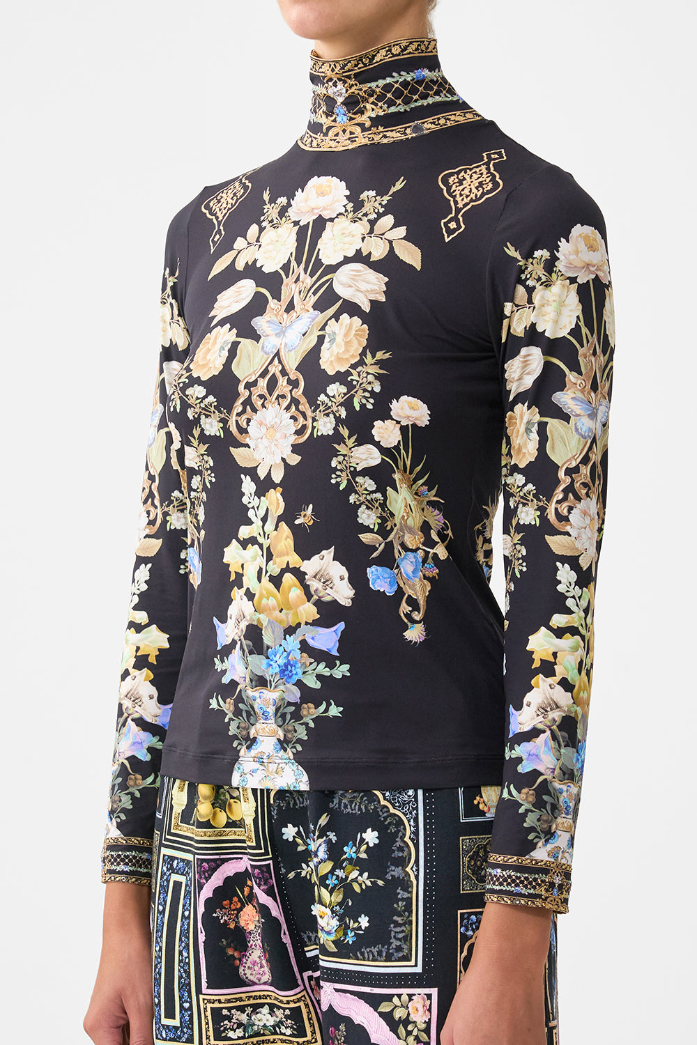 The CAMILLA JERSEY TURTLENECK OTTOMAN ELEGANCE