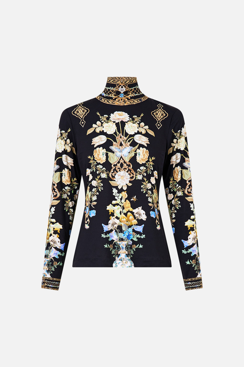 The CAMILLA JERSEY TURTLENECK OTTOMAN ELEGANCE