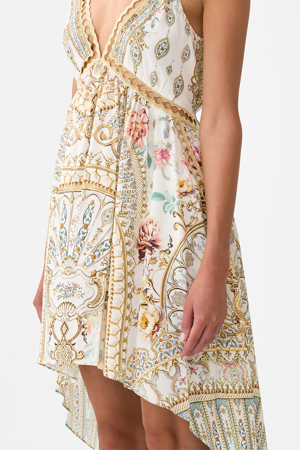 STRAPPY HIGH LOW DRESS WITH POCKETS OTTOMAN DYNASTY