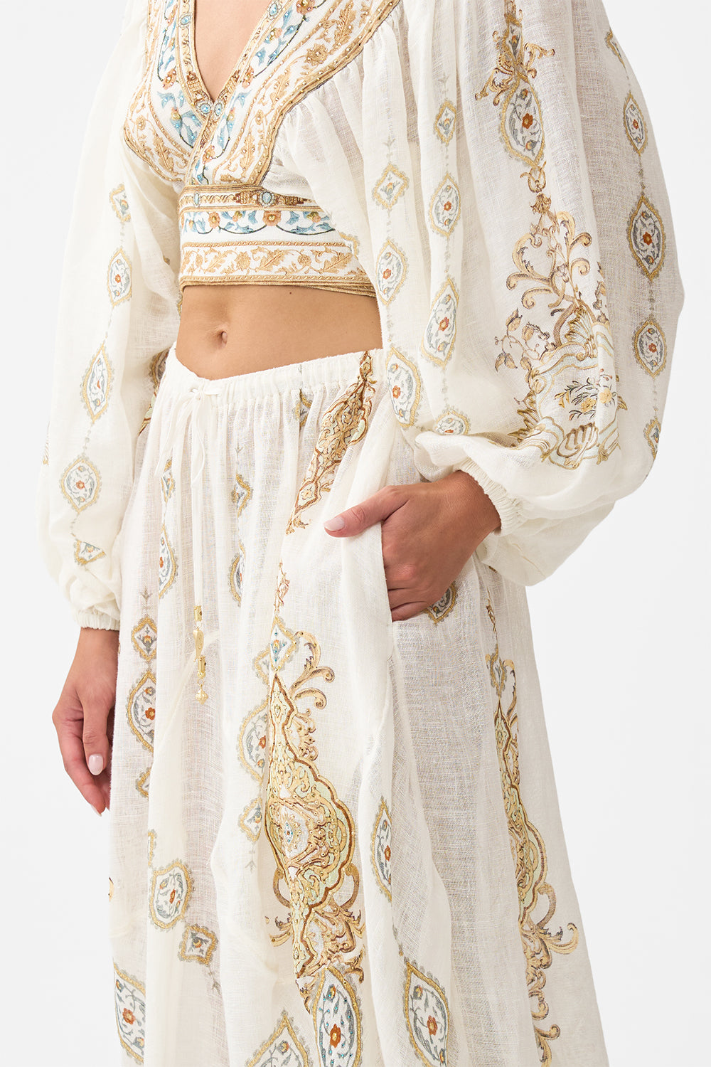 PANELLED HAREM PANT WITH TIE WAIST OTTOMAN DYNASTY