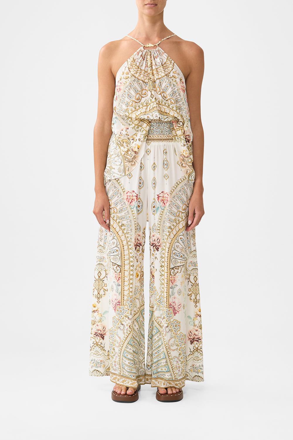 The CAMILLA SHIRRED WAIST PANT OTTOMAN DYNASTYOTTOMAN DYNASTY