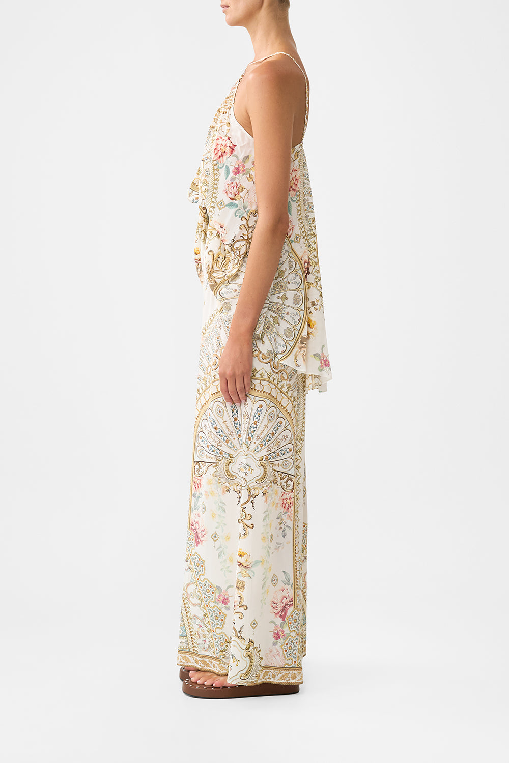 The CAMILLA SHIRRED WAIST PANT OTTOMAN DYNASTY