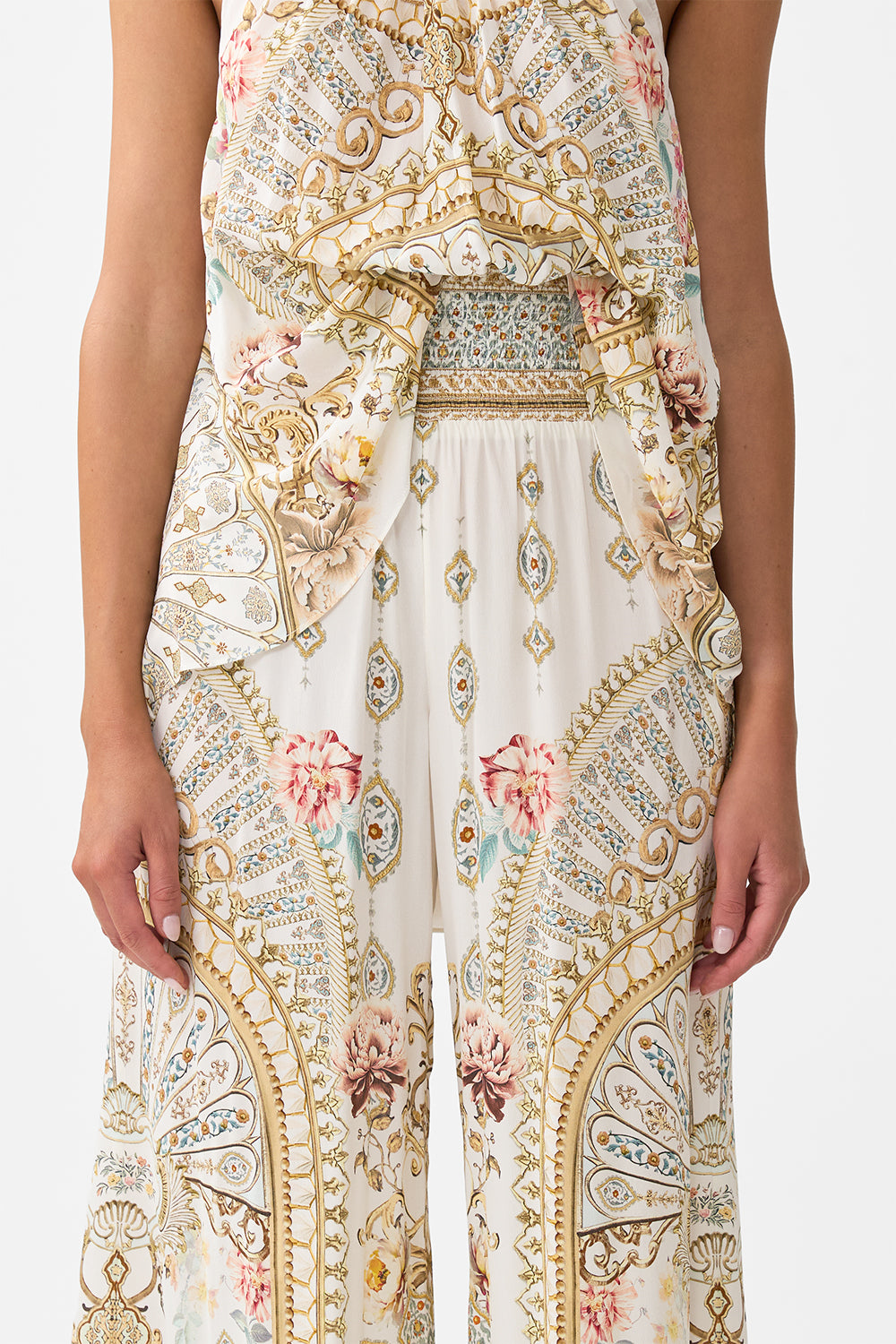 The CAMILLA SHIRRED WAIST PANT OTTOMAN DYNASTY
