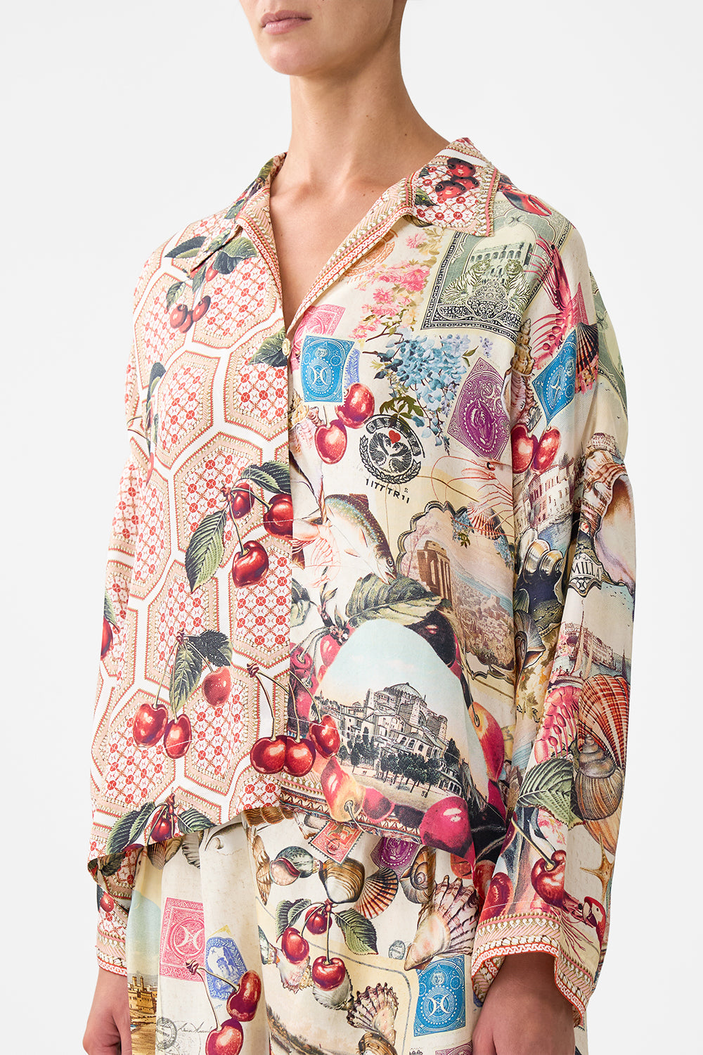 The CAMILLA CROPPED RELAXED SHIRT NOTES FROM THE ROAD