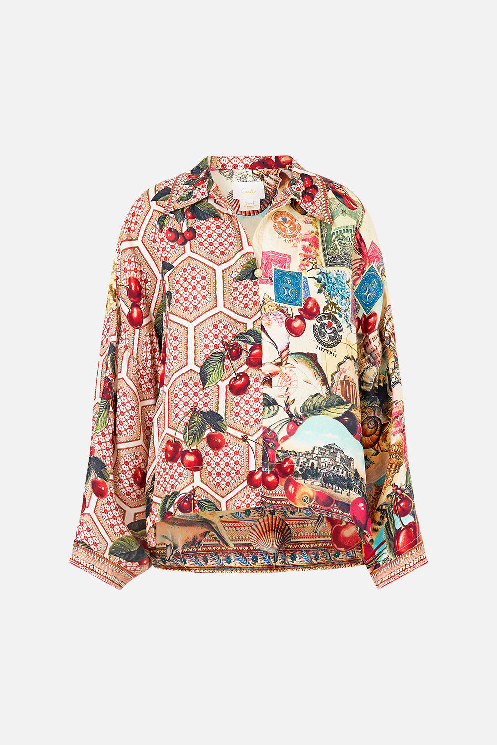 CROPPED RELAXED SHIRT NOTES FROM THE ROAD