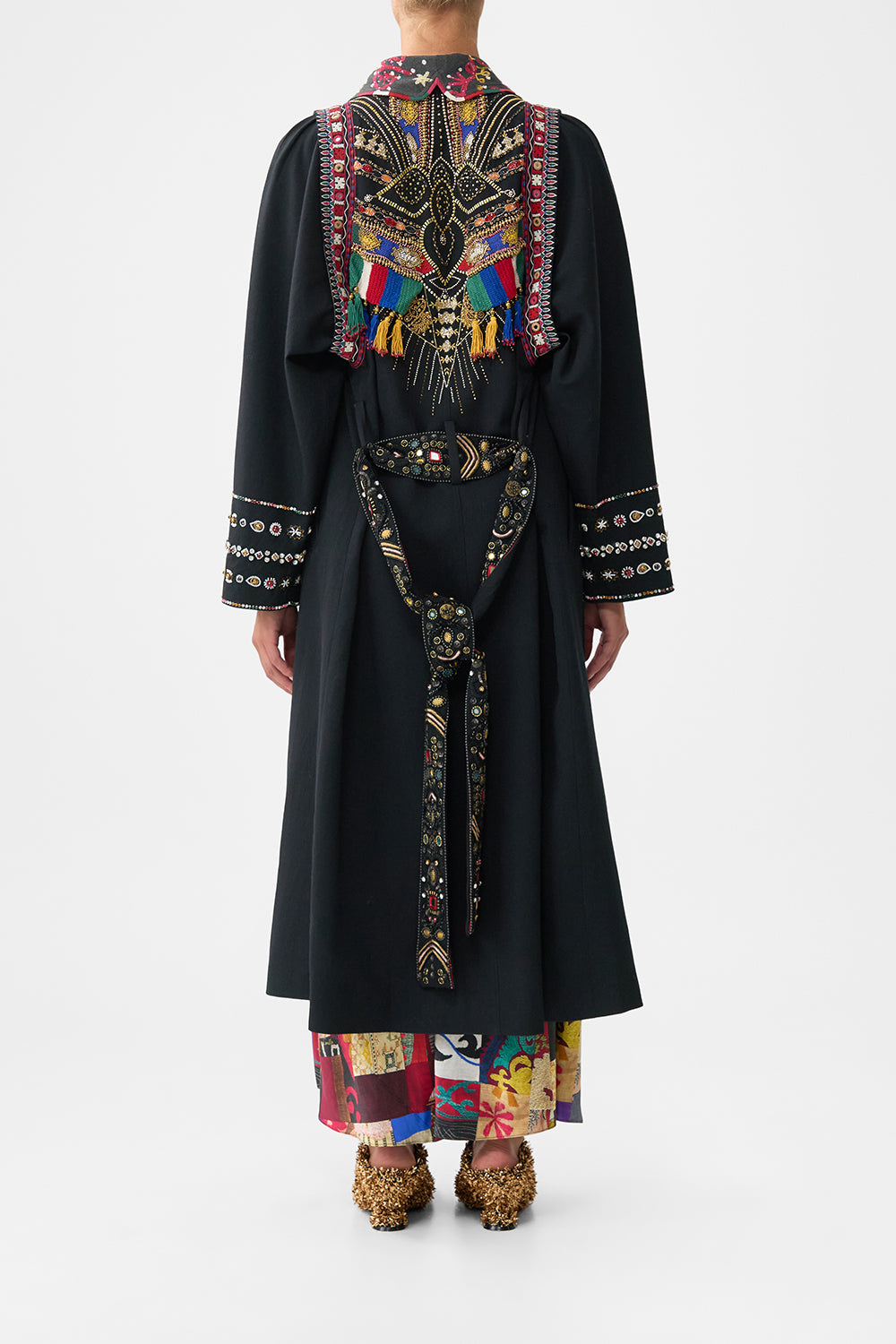 The CAMILLA COAT WITH VEST DETAIL PATCHWORK ALCHEMY