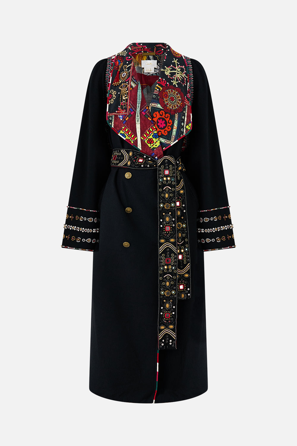 The CAMILLA COAT WITH VEST DETAIL PATCHWORK ALCHEMY