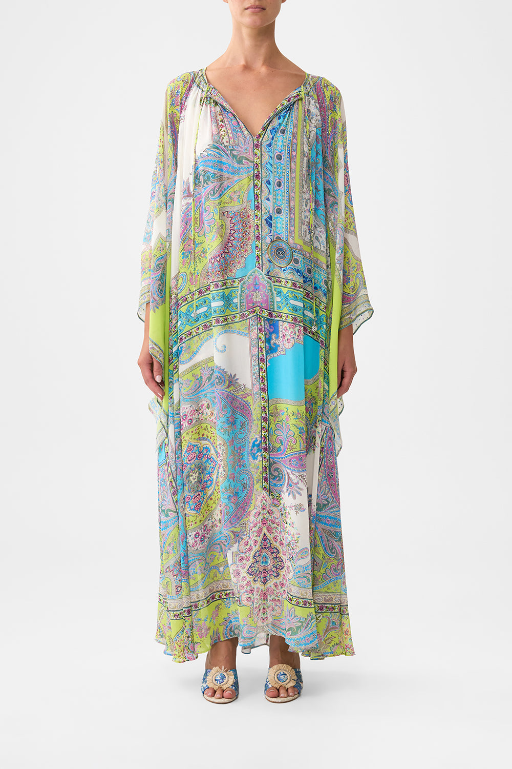 LONG DRESS WITH HANDKERCHIEF SLEEVE MAGIC CARPET RIDE