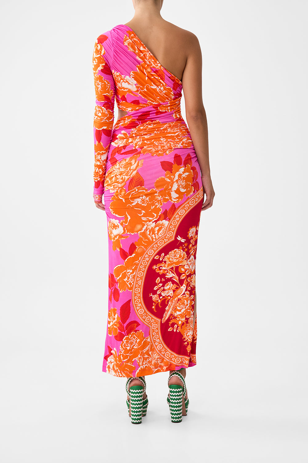 The CAMILLA ONE SHOULDER JERSEY CUT OUT DRESS TILES OF TÜRKIYE