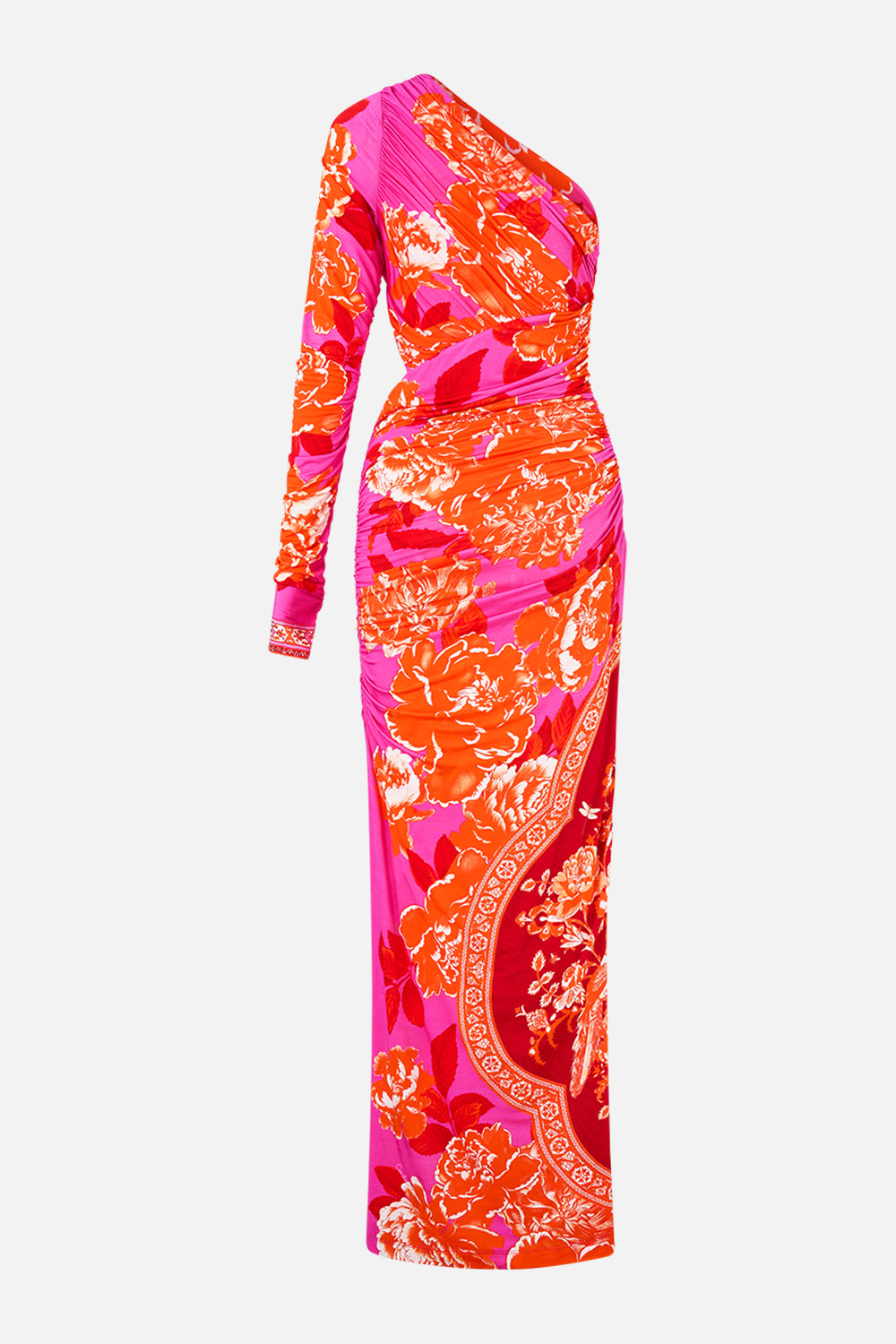 The CAMILLA ONE SHOULDER JERSEY CUT OUT DRESS TILES OF TÜRKIYE