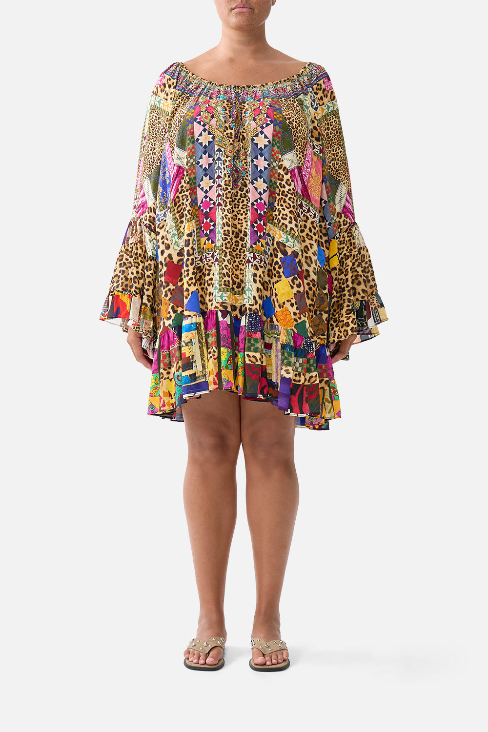 A LINE FRILL DRESS EMBROIDERED EVER AFTER