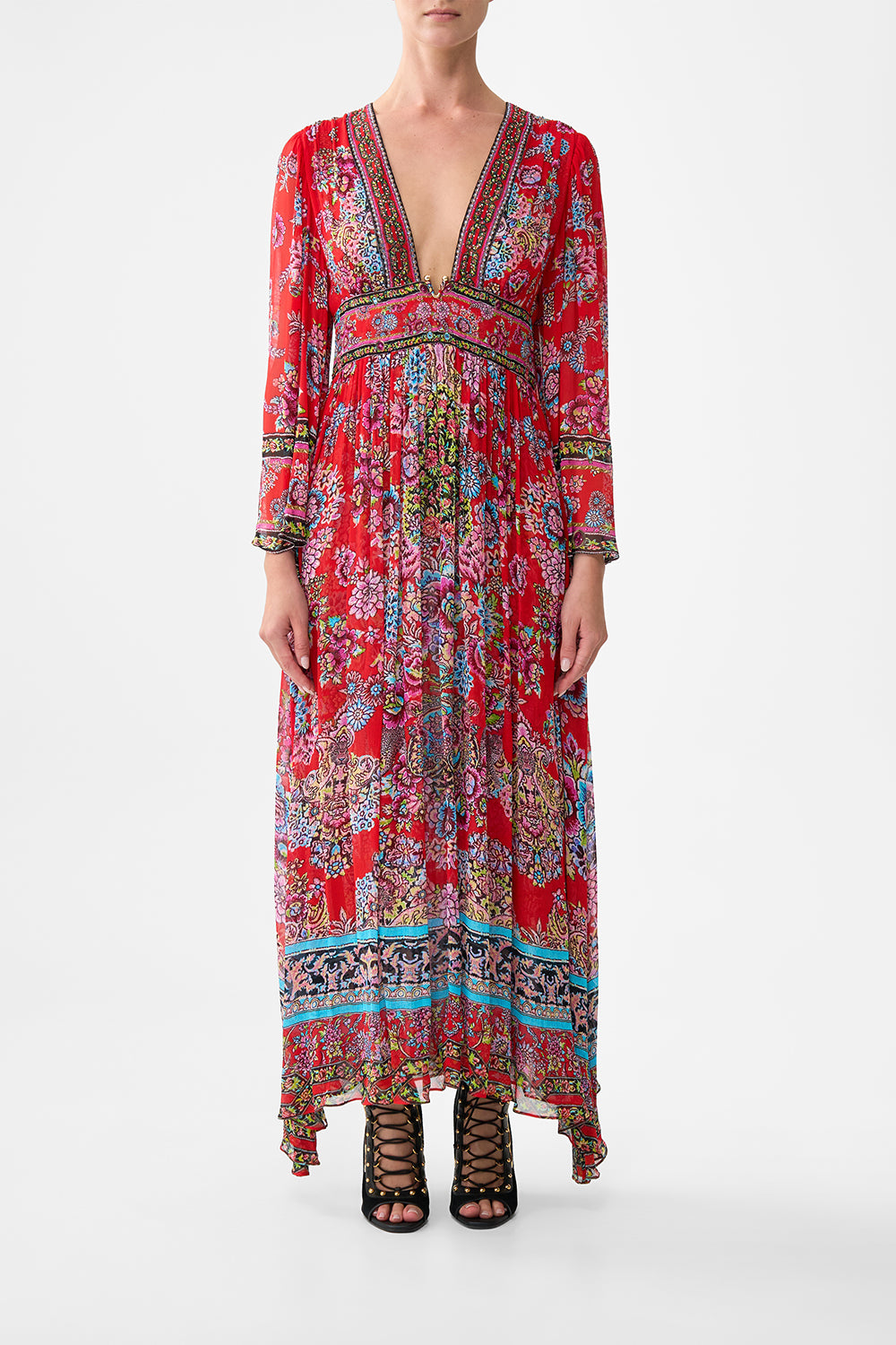 HARDWARE DETAIL LONG SLEEVE DRESS ARTISANS OF ANATOLIA