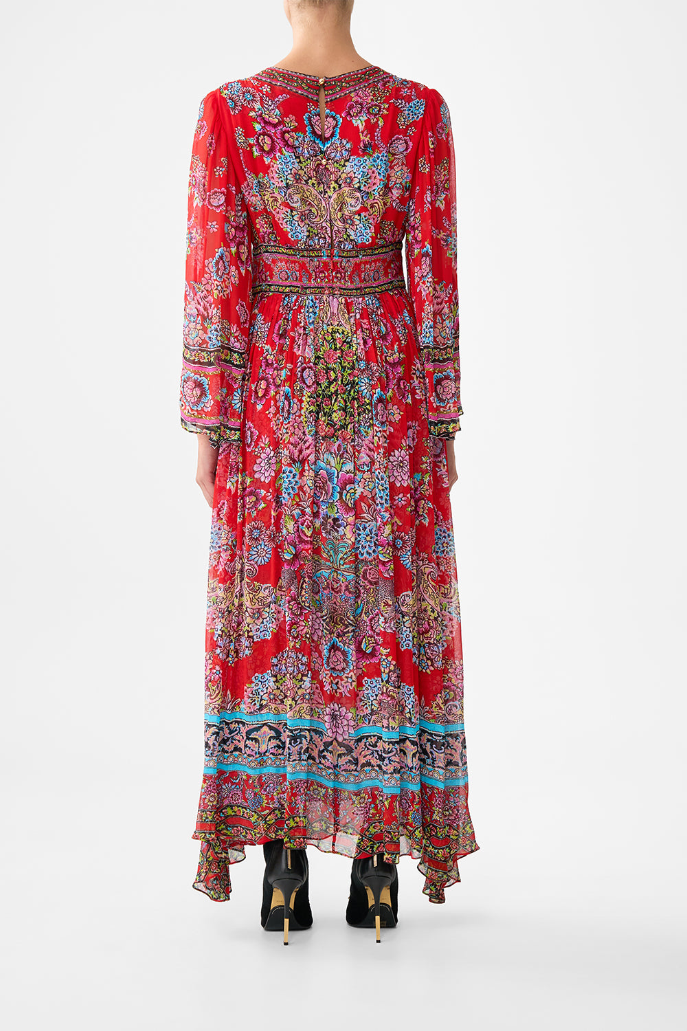The CAMILLA HARDWARE DETAIL LONG SLEEVE DRESS ARTISANS OF ANATOLIA