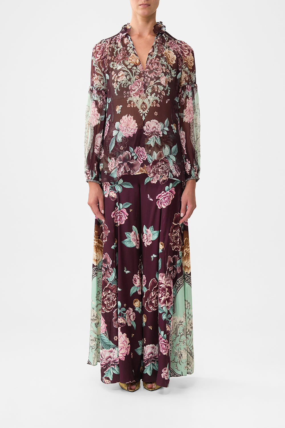 The CAMILLA FRILL COLLARED BLOUSE IF THESE TILES COULD TALKIF THESE TILES COULD TALK