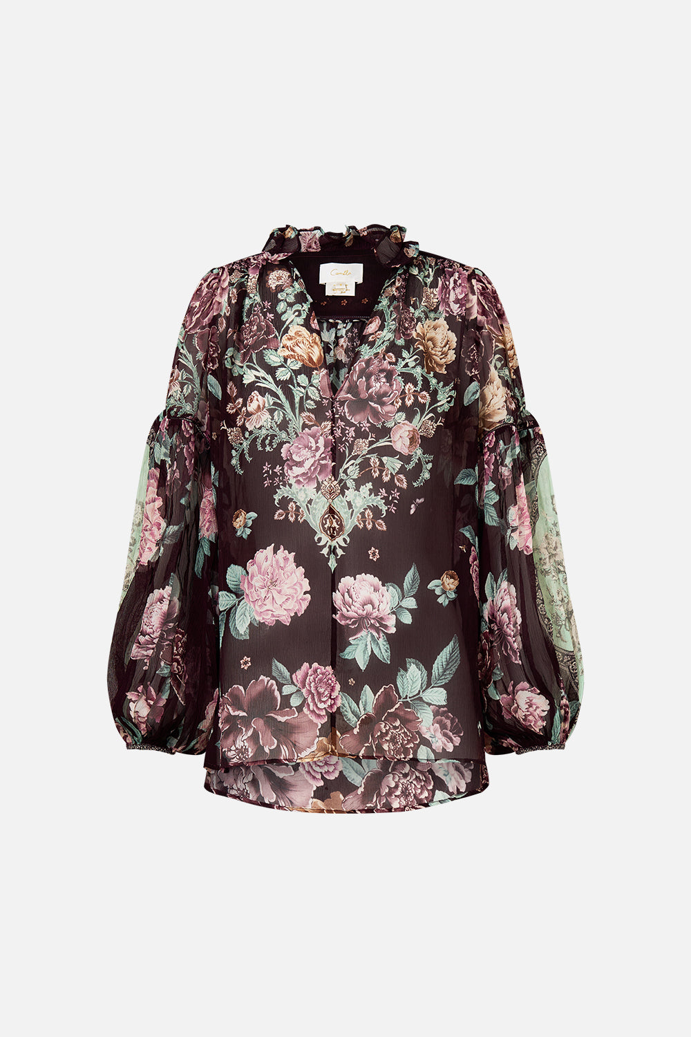The CAMILLA FRILL COLLARED BLOUSE IF THESE TILES COULD TALK