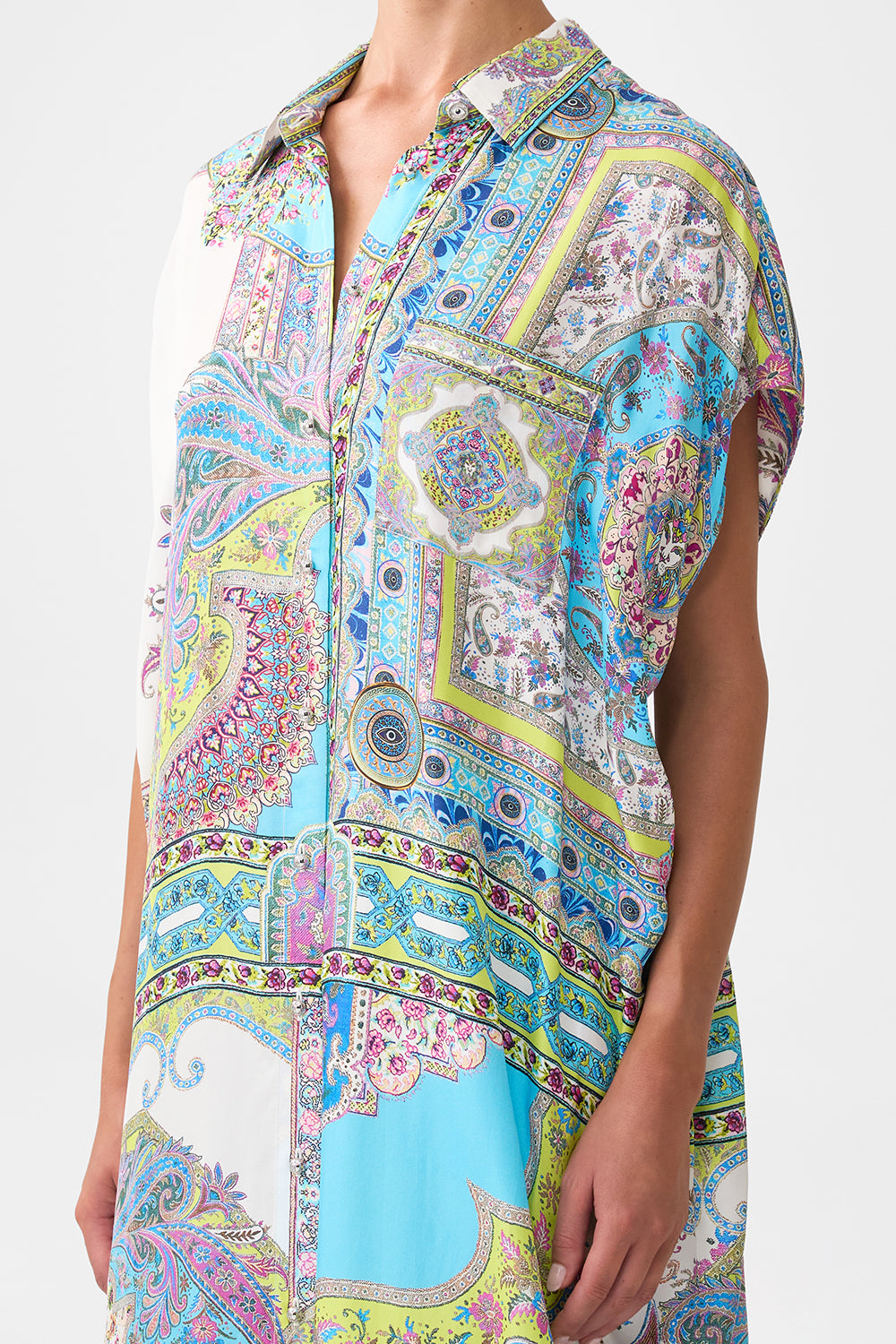 SLEEVELESS SHIRTDRESS MAGIC CARPET RIDE