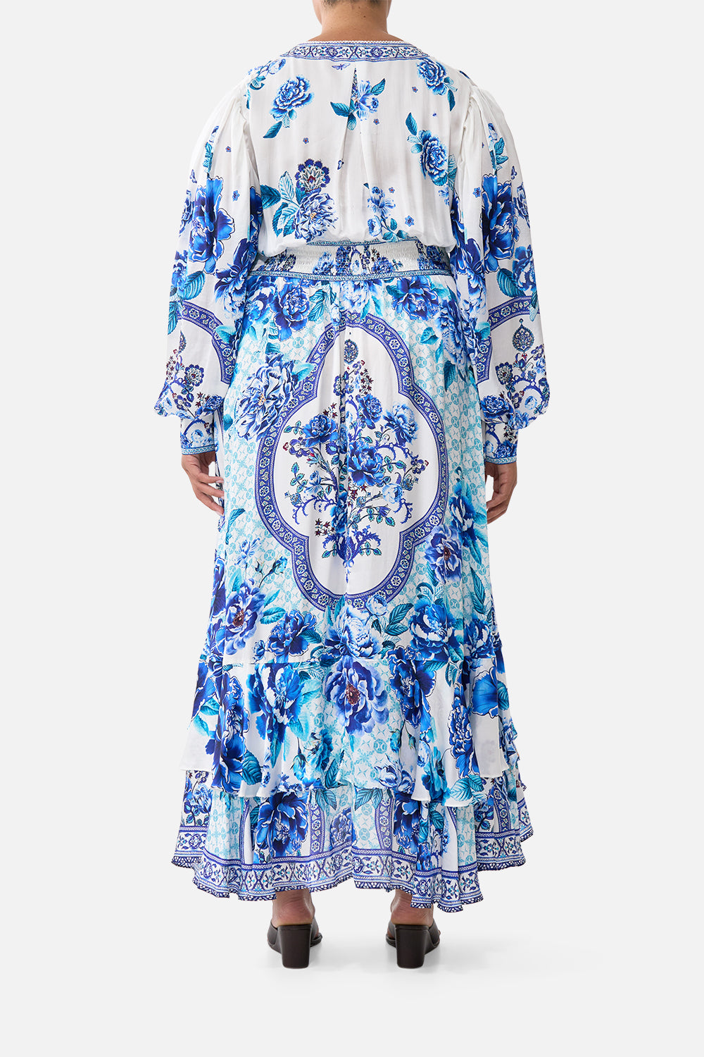 LONG BUTTON FRONT DRESS A CERAMIC GARDEN