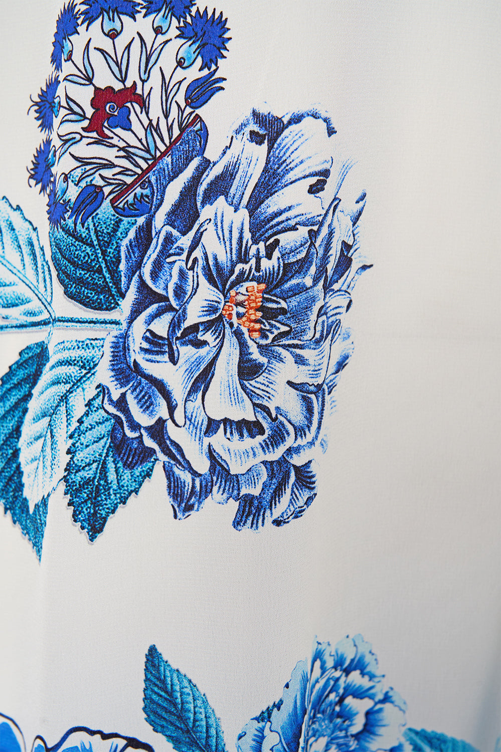 MINIMAL SLIP WITH PLEATED CHIFFON SKIRT A CERAMIC GARDEN