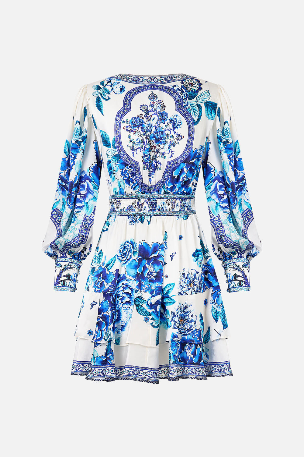 The CAMILLA BUTTON FRONT FRILL DRESS A CERAMIC GARDEN