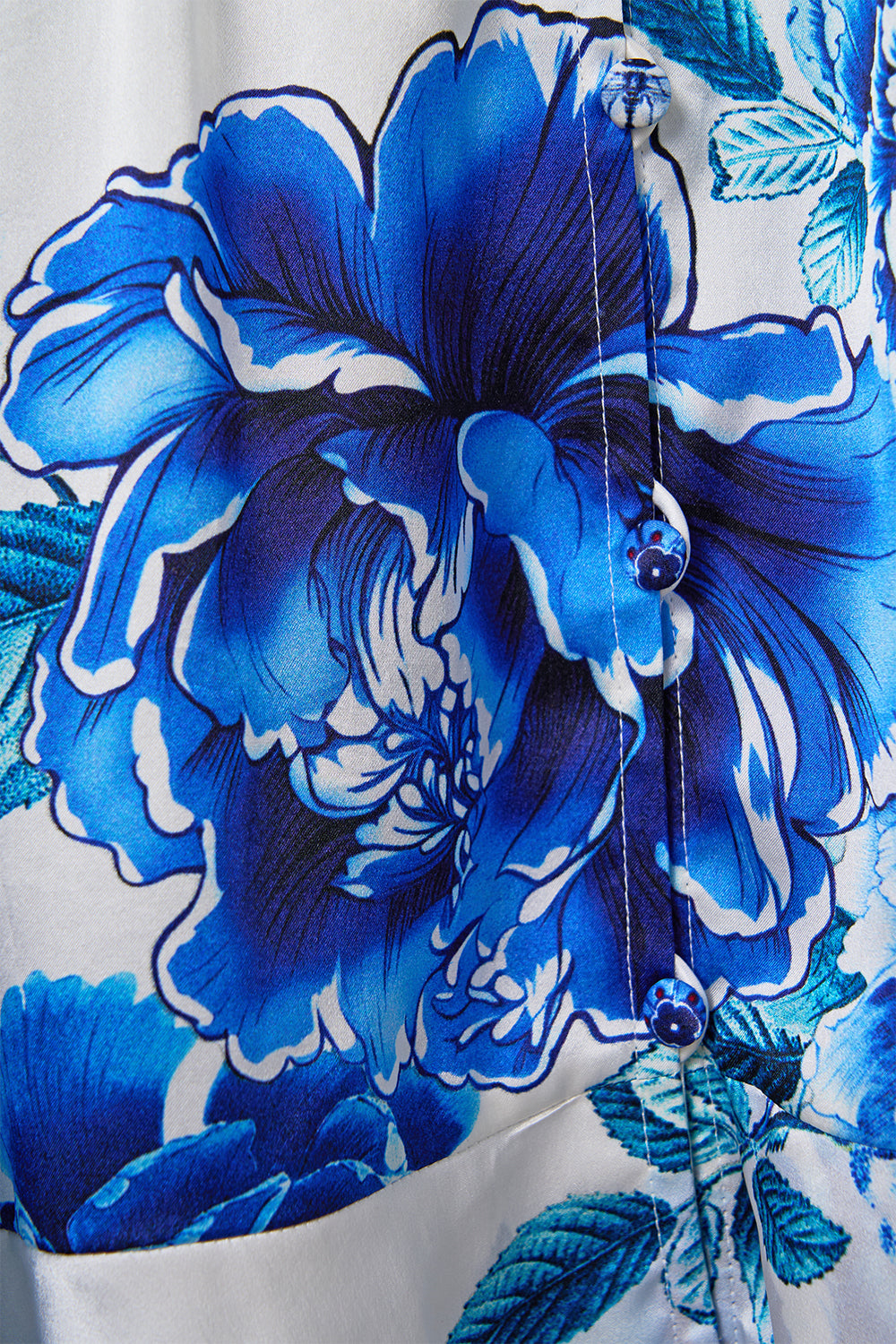 The CAMILLA BUTTON FRONT FRILL DRESS A CERAMIC GARDEN