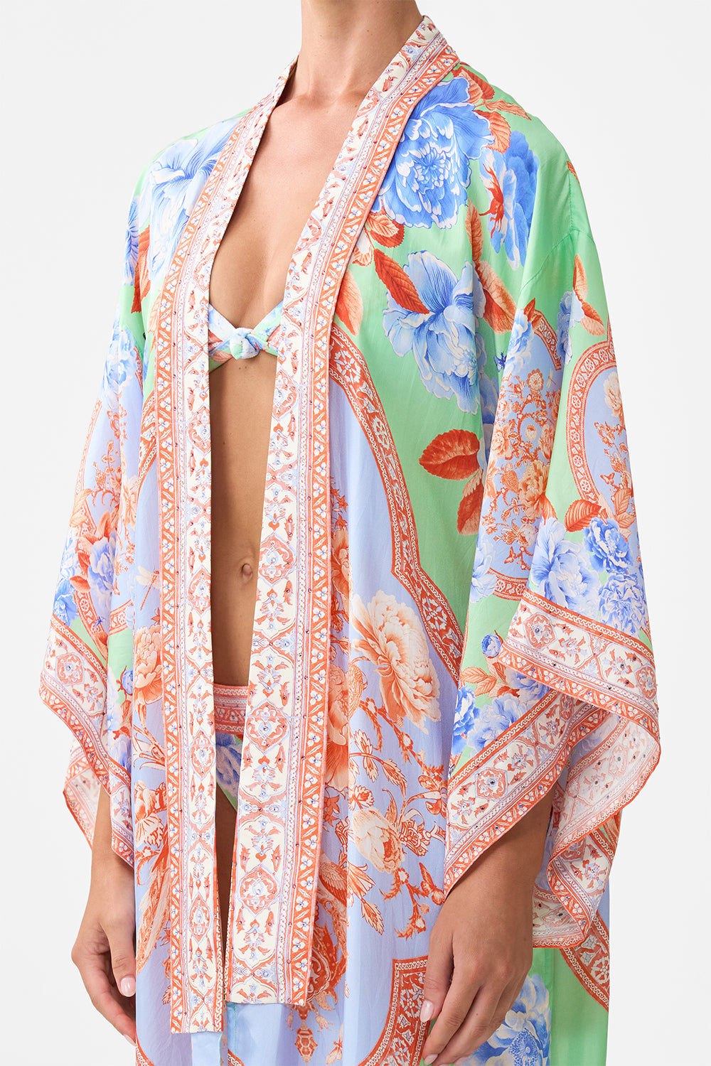 The CAMILLA KIMONO LAYER WITH COLLAR TOPKAPI POP