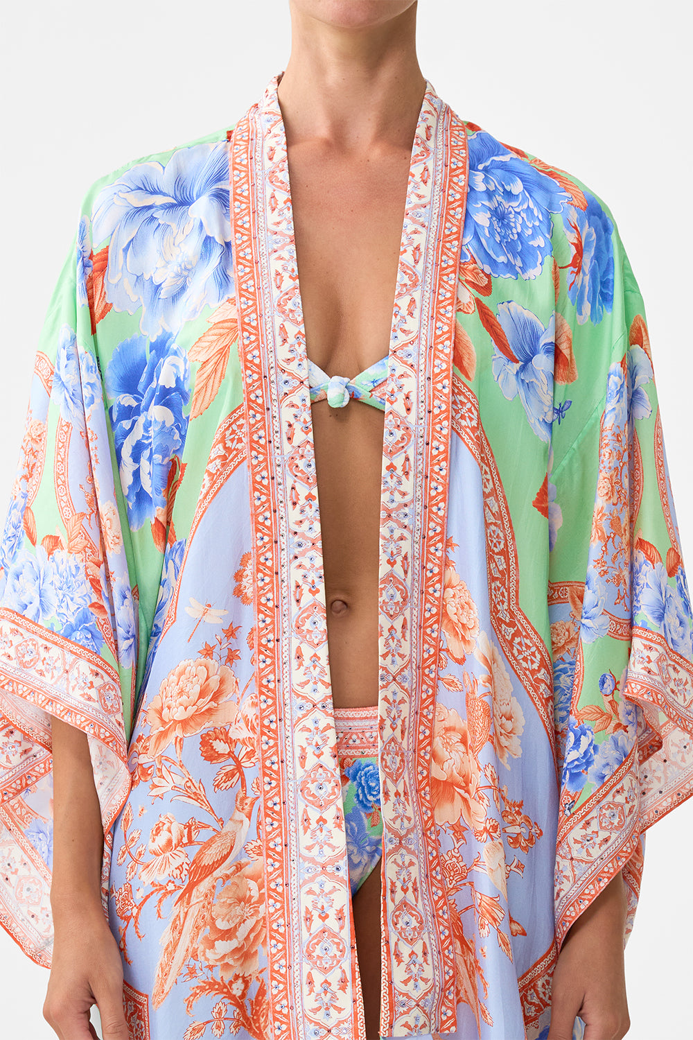 The CAMILLA KIMONO LAYER WITH COLLAR TOPKAPI POP