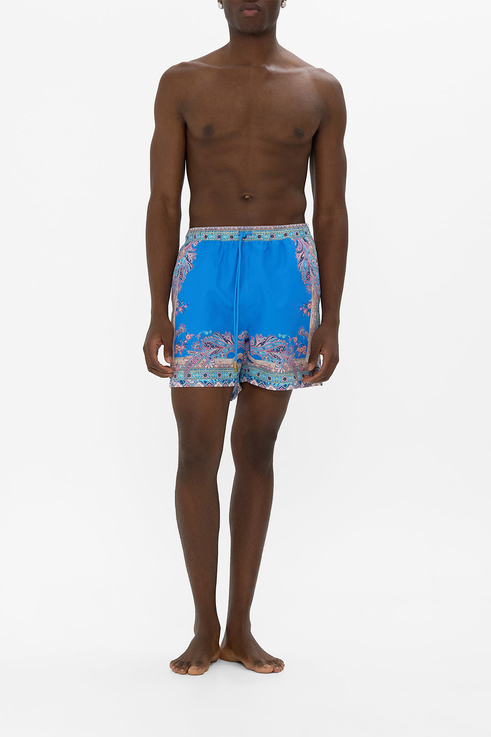 MID LENGTH BOARDSHORT WITH ELASTIC WAIST FOOTSTEPS IN FOLKLORE