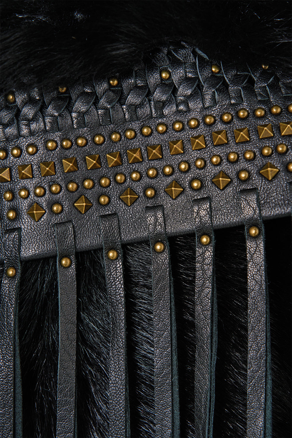 SHEARLING COAT WITH REMOVABLE FRINGING ISTANBUL ANIMALIA