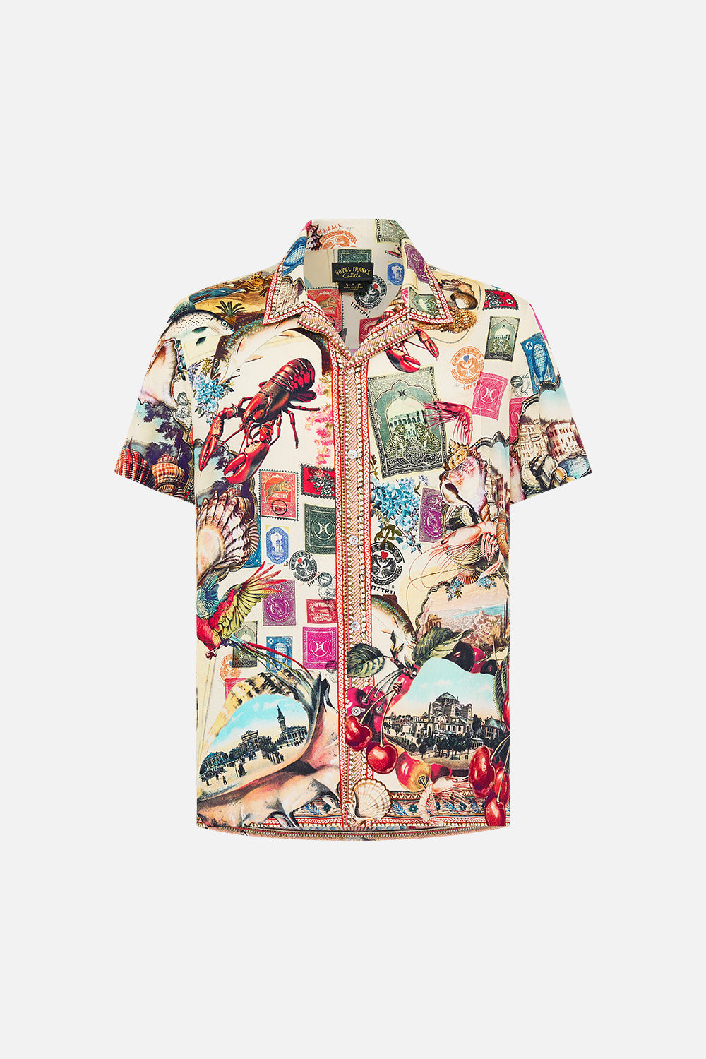 SHORT SLEEVE CAMP COLLARED SHIRT NOTES FROM THE ROAD