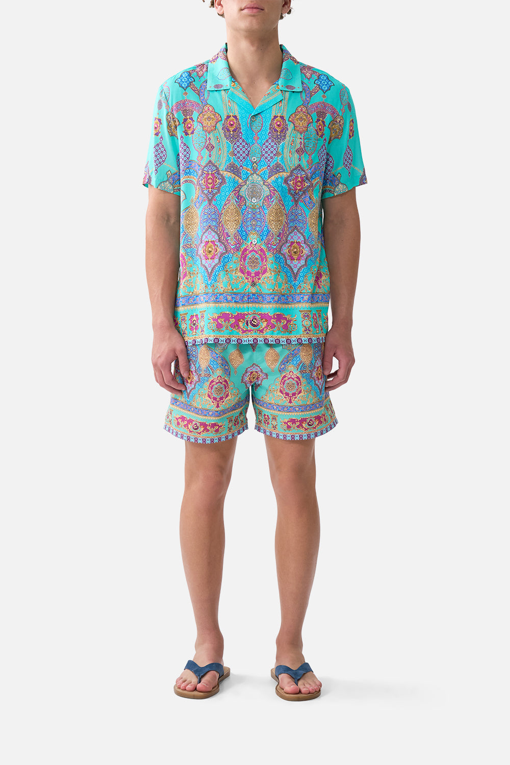 The CAMILLA SHORT SLEEVE CAMP COLLARED SHIRT THE CONCUBINES CORRIDORTHE CONCUBINES CORRIDOR