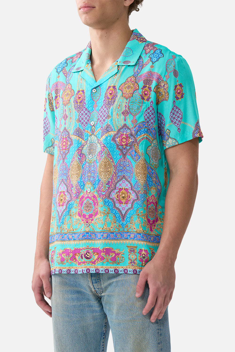 The CAMILLA SHORT SLEEVE CAMP COLLARED SHIRT THE CONCUBINES CORRIDOR
