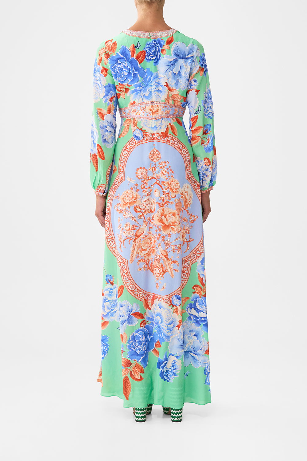 The CAMILLA PRINTED LANTERN SLEEVE DRESS TOPKAPI POP