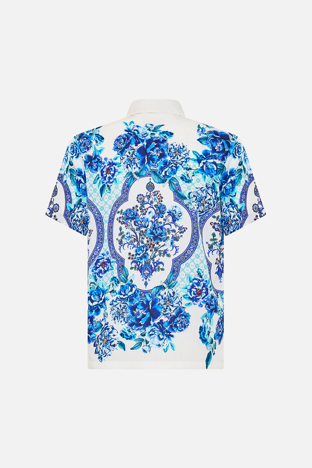 SHORT SLEEVE CAMP COLLARED SHIRT A CERAMIC GARDEN