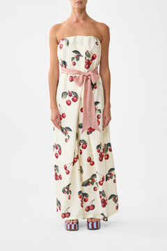 FRONT PLEAT STRAPLESS JUMPSUIT NOTES FROM THE ROAD