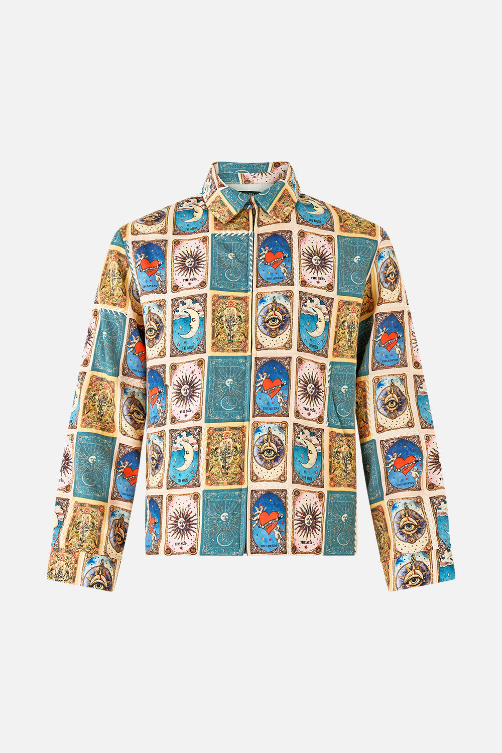 PATCHWORK CROP ZIP THROUGH JACKET HOUSE OF HOROSCOPES