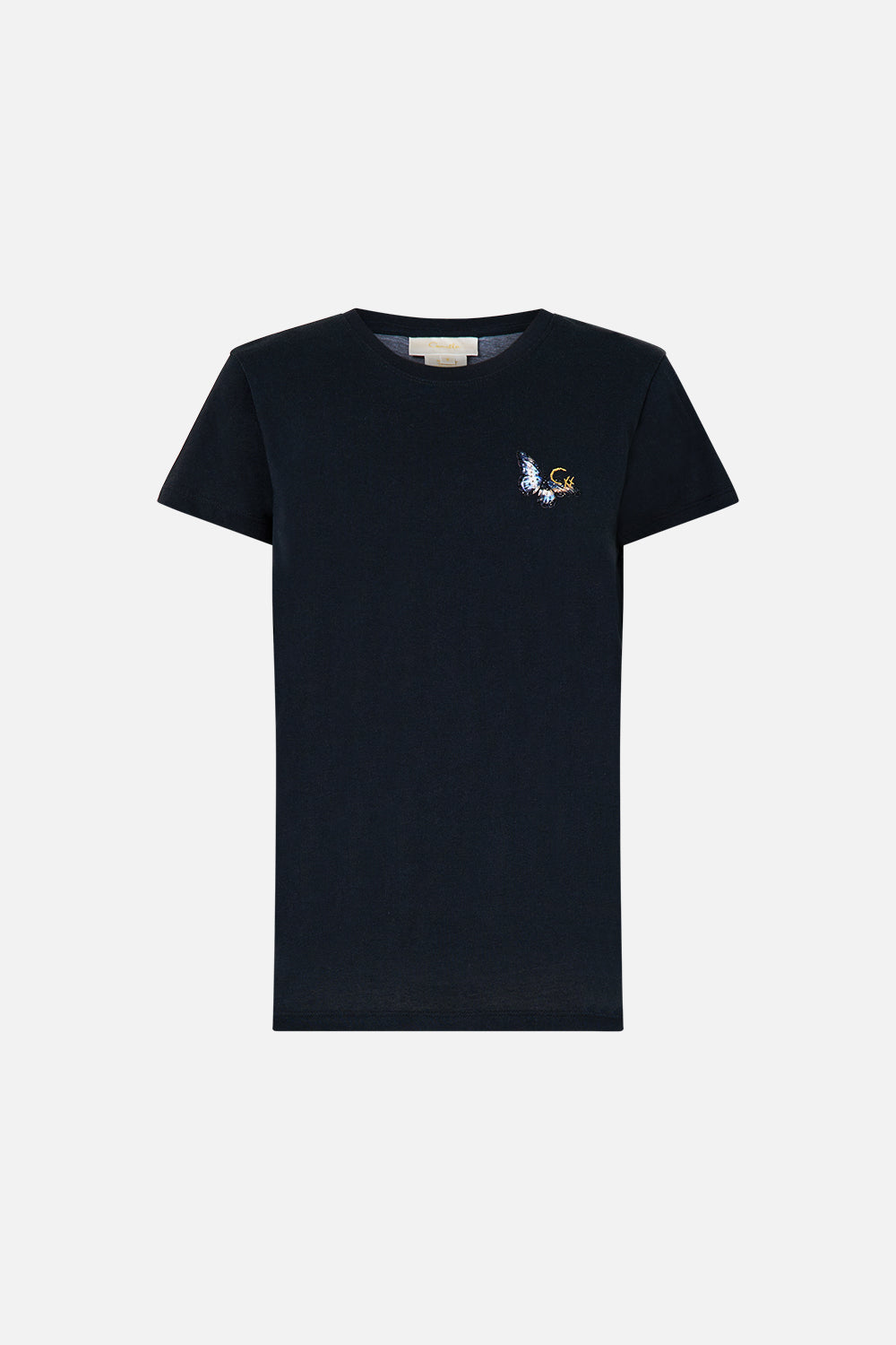 The CAMILLA SLIM FIT ROUND NECK T-SHIRT OTTOMAN ELEGANCE