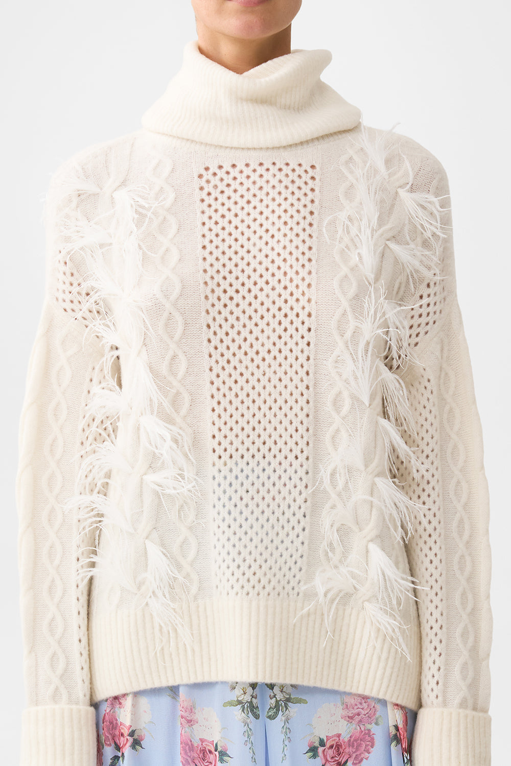 The CAMILLA ROLL NECK JUMPER TILED IN TIME