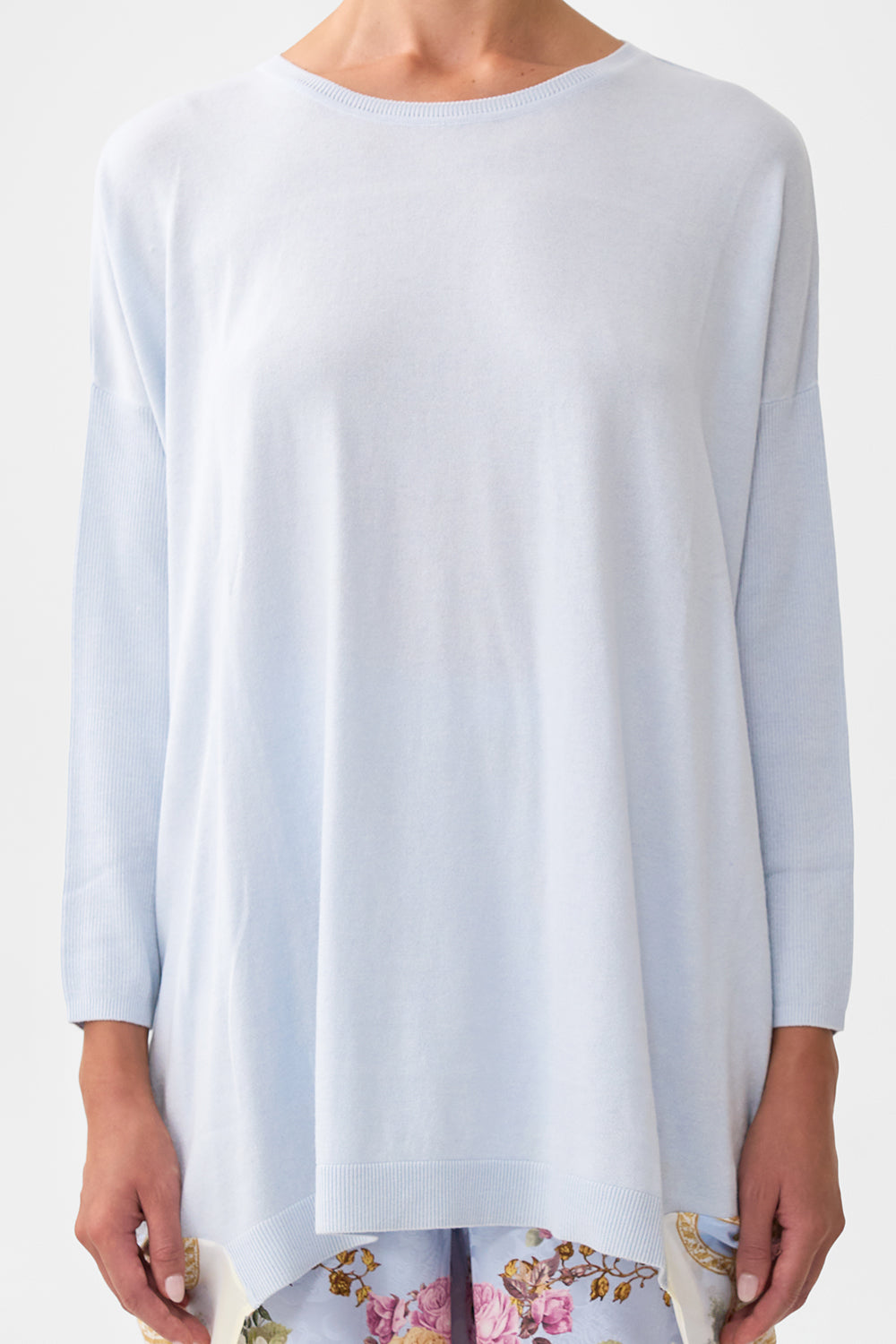 LONG SLEEVE JUMPER WITH PRINT BACK TILED IN TIME