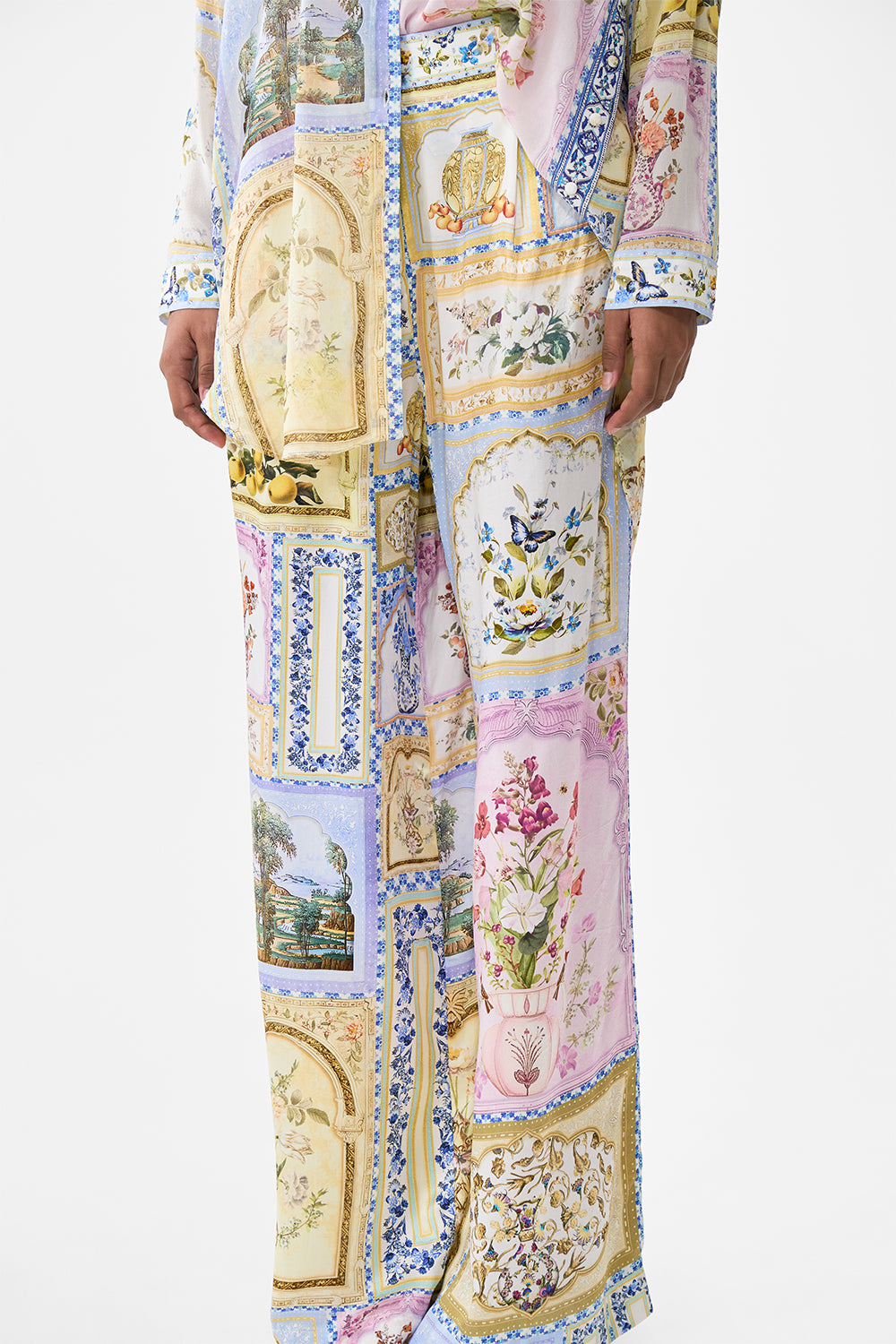 The CAMILLA WIDE LEG WAISTED PANT BOTANICAL BALLADS