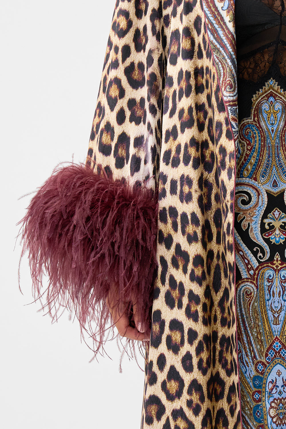 LONG ROBE WITH FLARED SLEEVE ISTANBUL ANIMALIA