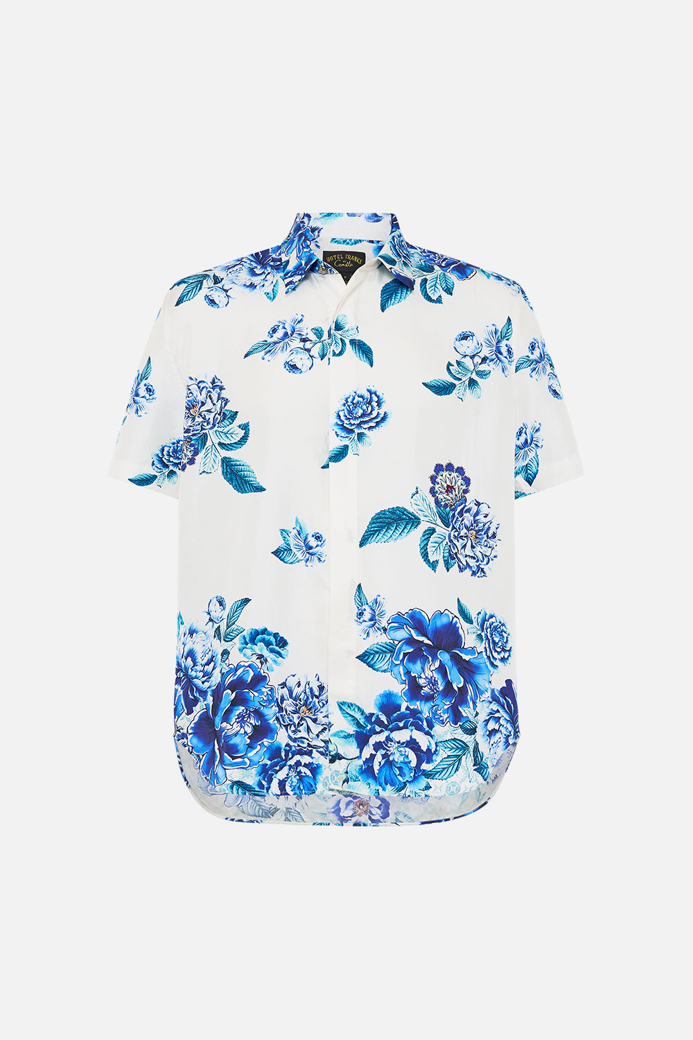 The CAMILLA SHORT SLEEVE OVERSIZED SHIRT A CERAMIC GARDEN