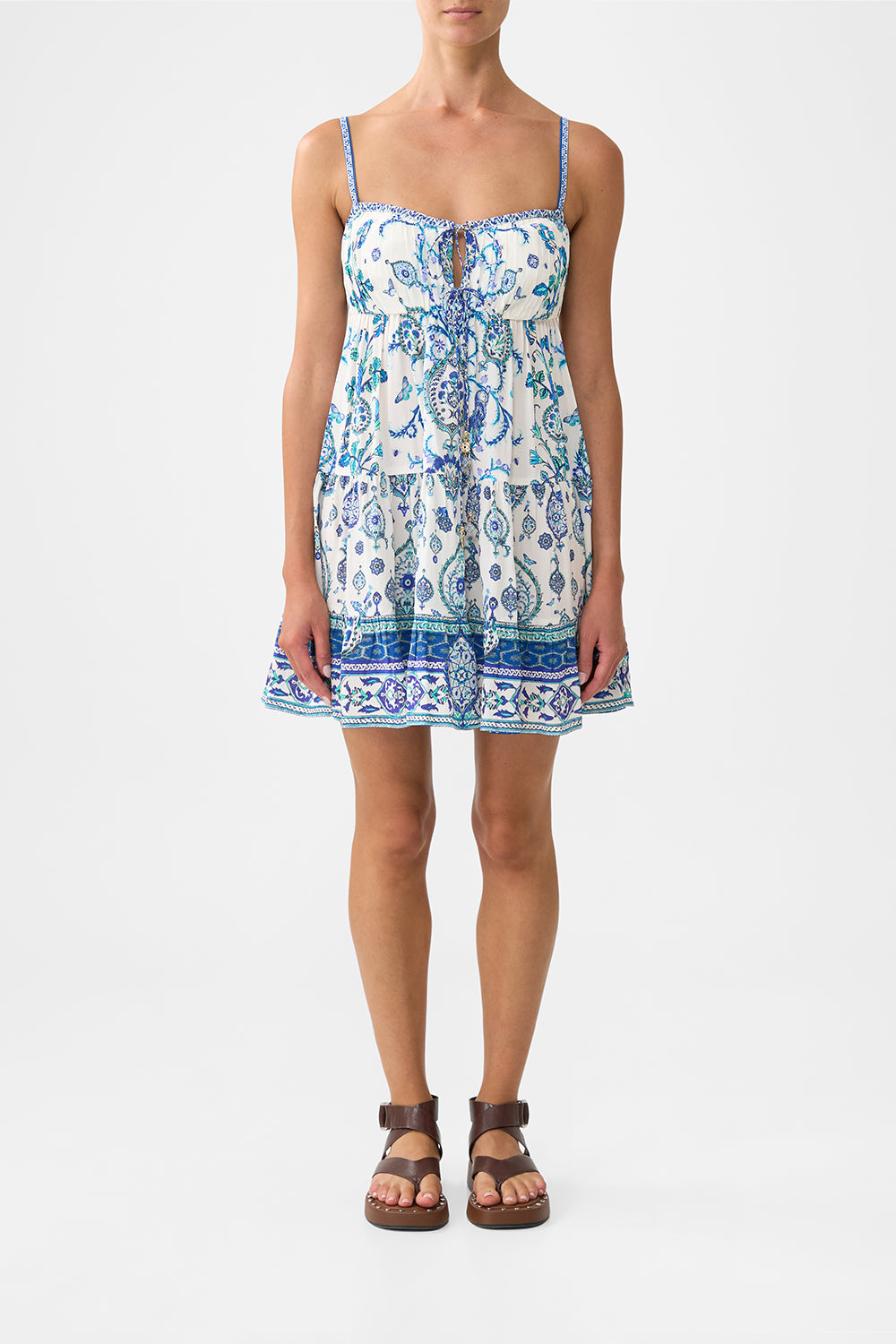 The CAMILLA GATHERED BUST TIERED MINI DRESS ISNIK LULLABYISNIK LULLABY