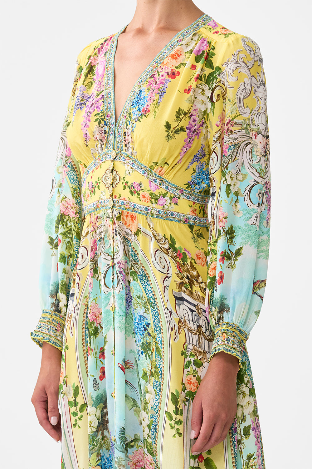 BUTTON DRESS WITH SHAPED WAISTBAND TALES OF TOPKAPI PALACE