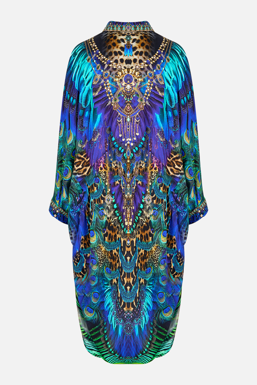 BUTTON UP TOP WITH DRAPED BACK COSMIC ZOOLOGY