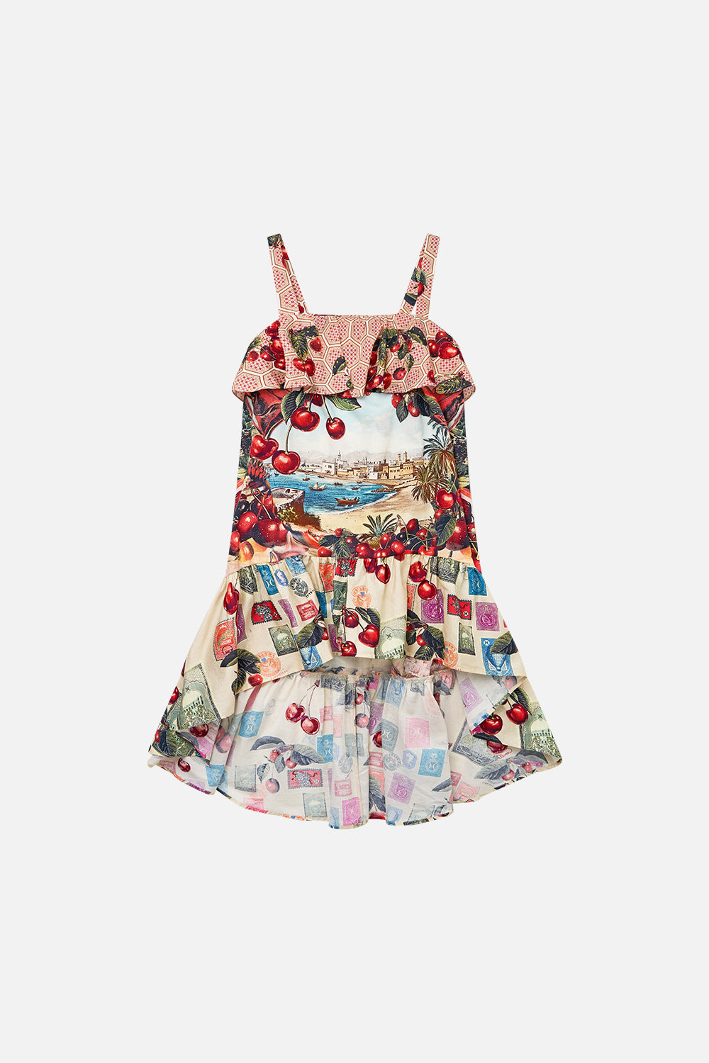 The CAMILLA KIDS WIDE STRAP HIGH LOW DRESS WITH FRILLS NOTES FROM THE ROADNOTES FROM THE ROAD